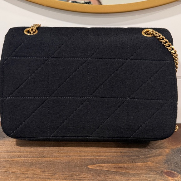Yves Saint Laurent Jamie Jersey Black Quilted Shoulder Bag with Gold Chain - Picture 4 of 17